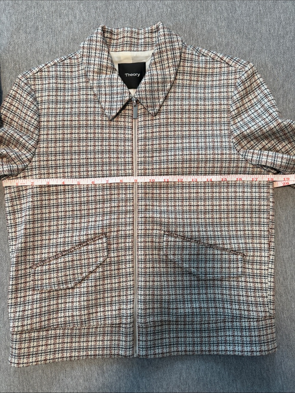 Theory Plaid Bomber Style Jacket - Plaid - Picture 6 of 8
